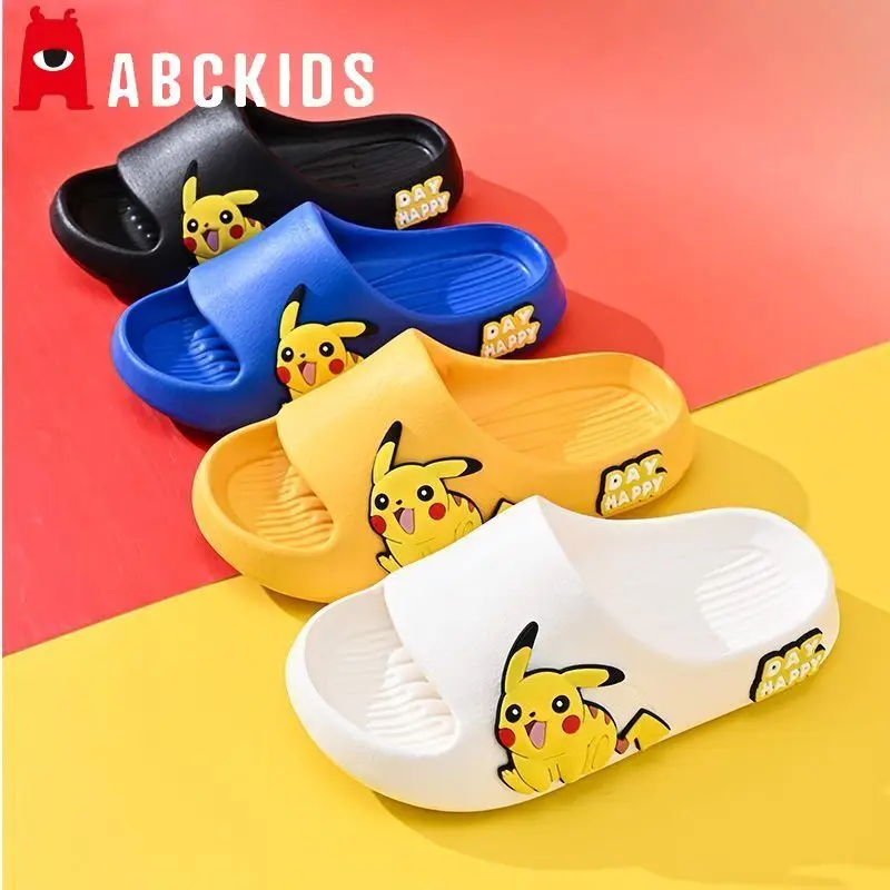 

Cartoon anime Pokemon sandals Cute Pikachu Squirtle Charmander slippers sandals Kawaii home casual kids shoes beach shoes gifts