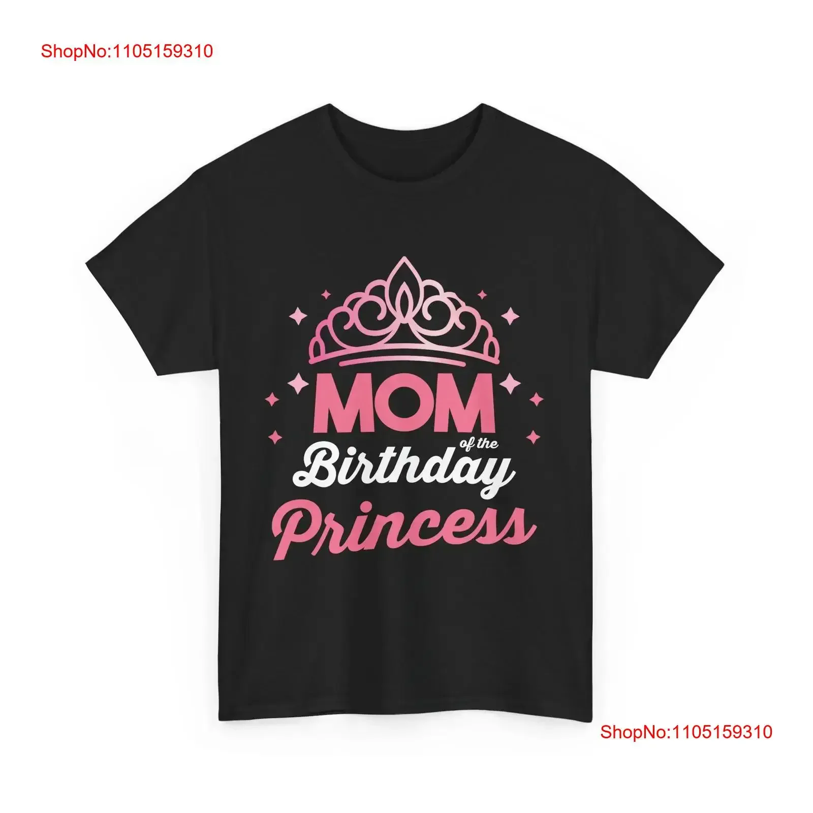 

Cute Mom Princess Crown T Shirt Girls birthday celebration vintage Washed Versatile designer clothes fashion Stylish Casual
