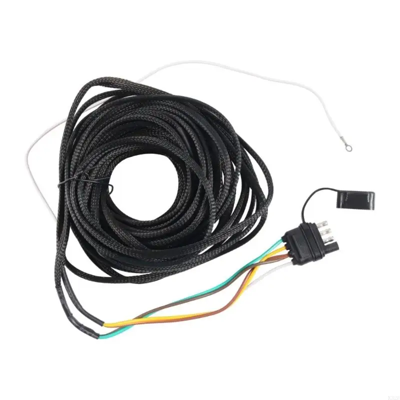 

2025 New 26Ft 4 Pin 5 Wire Trailer Cable Harness Copper Braided Nylon Sheath Weatherproof For Towing Vehicles