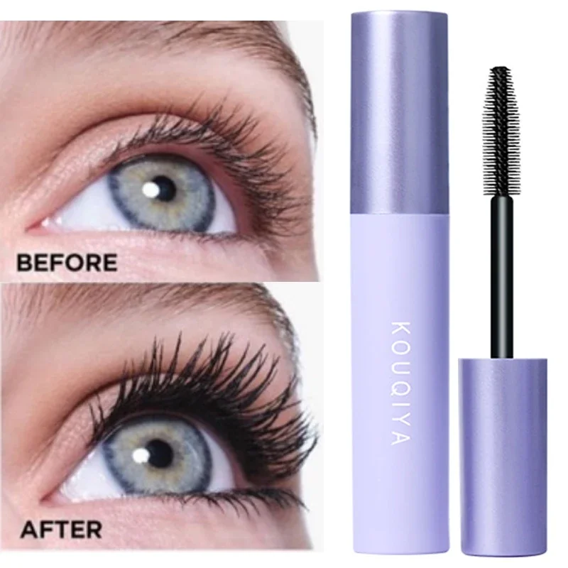 Schwarze dicke Curling-Mascara, Wimpernverlängerung, Volumen, langlebig, wasserdicht, schweißfest, schnell trocknend, nicht blühendes Mascara-Make-up