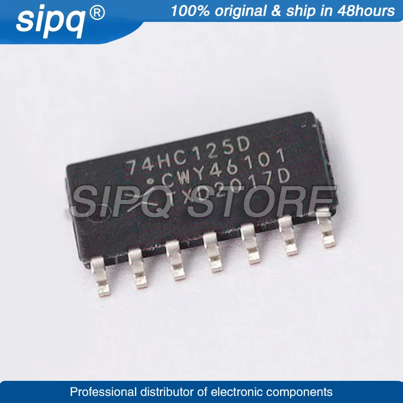 

100PCS/LOT 74HC125D,653 74HC125D 1 7.8mA 2V~6V 7.8mA SOP-14 Buffer/Driver/Transceiver NEW Original