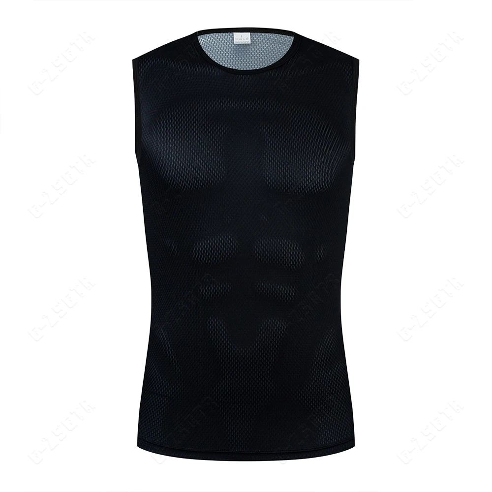 Fietsen Basislaag Reflecterend Ondergoed Wit Wielertrui Sportvest Heren Ondershirt Sneldrogend Elastici Vest Racefiets Jersey