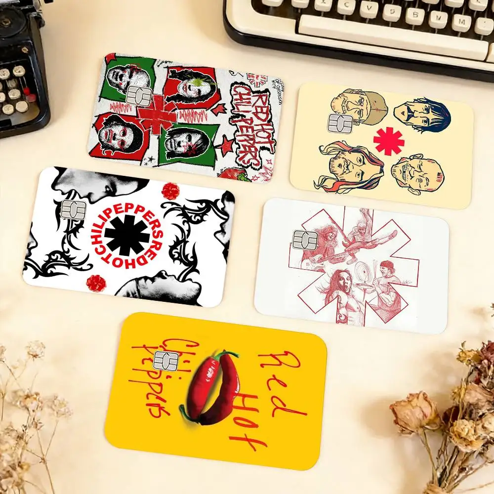 

R-Red Hot Chili Peppers Waterproof Film Skin Cover Credit Card Stickers Debit Front Bank Bus Pass