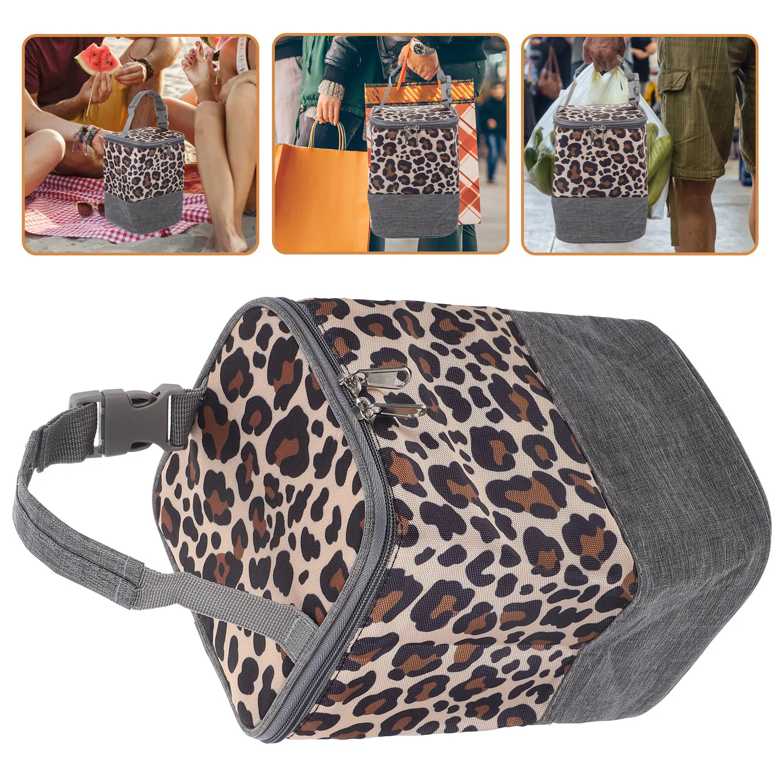 

Insulated Baby Bag Oxford Cloth H Carry Storage Lunch Travel Baby Bottle Carrying Bag Aluminum Foil Portable Outdoor