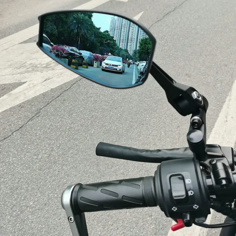 Fits Yamaha MT-07 MT07 YBR 125Z NMAX  Fits Kawasaki and Honda, Universal Motorcycle Parts, Aluminum Blue Glass Rearview Mirror