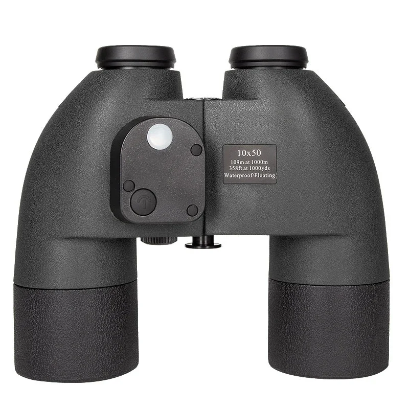 10X50 compass binoculars, high definition nitrogen filling waterproof travel mountaineering nautical coordinates ranging