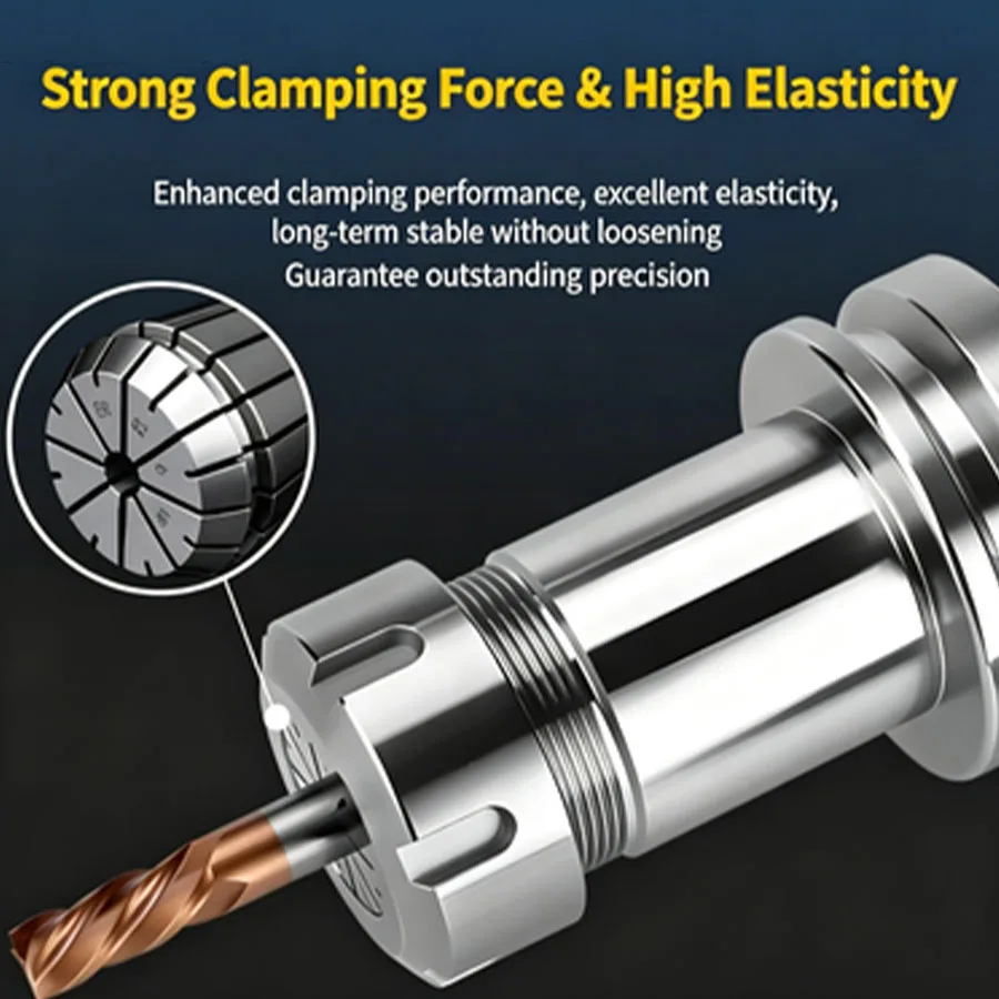 2026UP level high-precision -0.003mm chuck er25 er20 elastic cylinder clamp spring chuck milling chuck