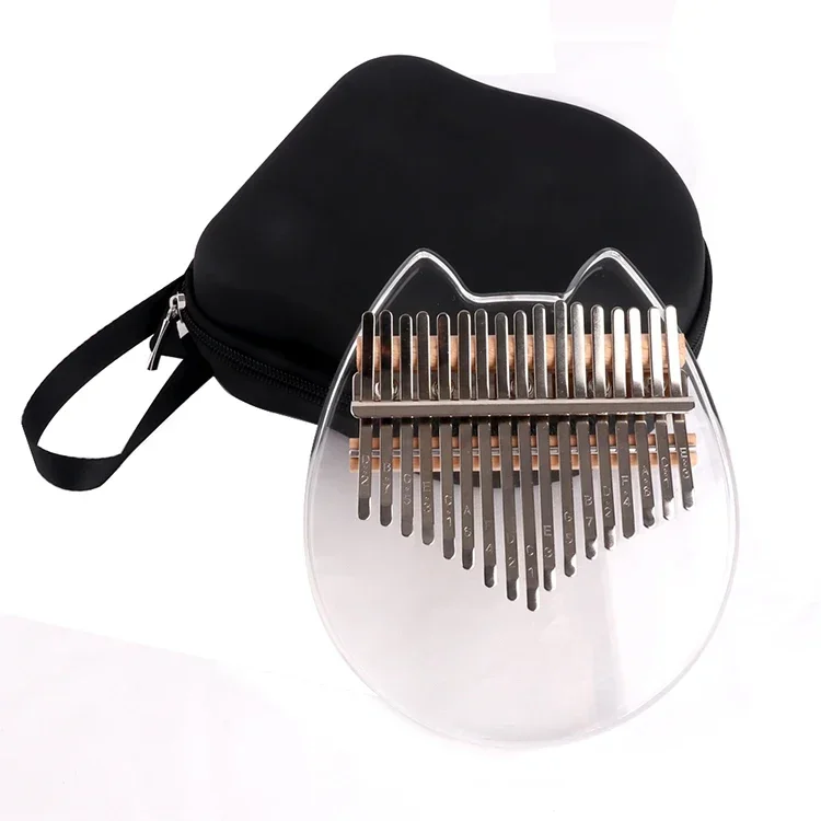 2025 شعار مخصص كاليمبا 17 مفتاح بيانو كهربائي مع جسم أكريليك شفاف