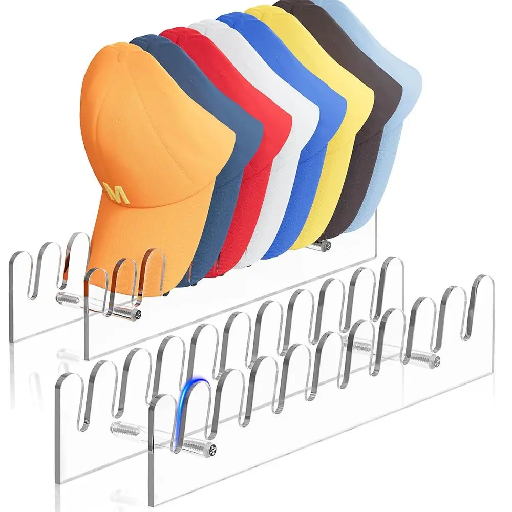 Acrylic Baseball Cap Display Rack 10 Caps Multifunction Hat Stand for Baseball Caps Save Space Smooth and Rounded Edges