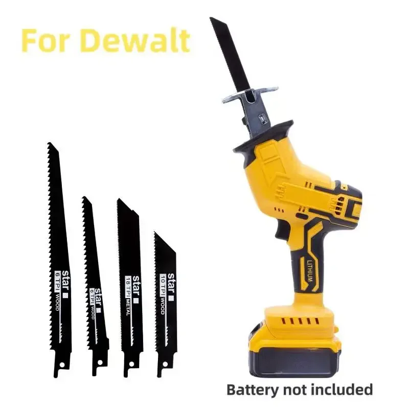 

Cordless ReciprocatingSaw Compatible With Dewalt 20V MAX Battery 4 Saw Blades For Metal And Wood Cutting (battery not included)