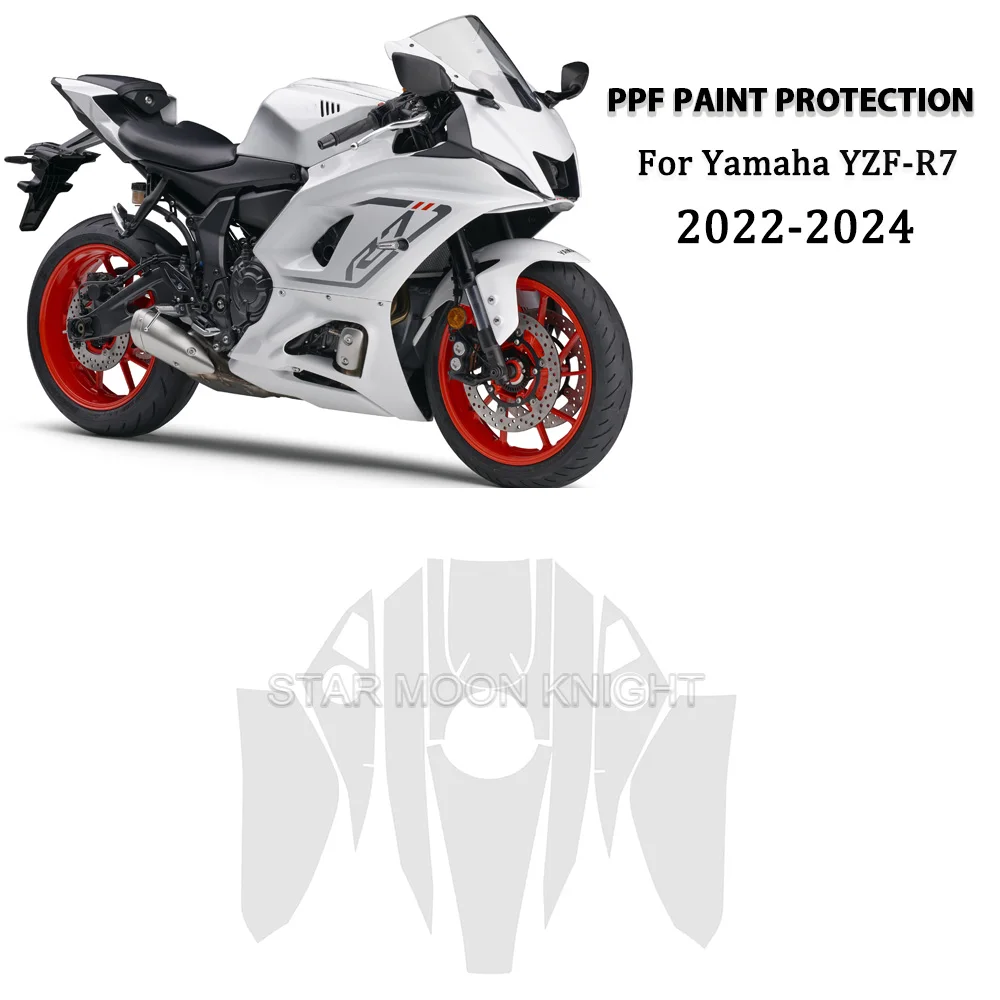 

Мотоциклетные аксессуары для YAMAHA YZF R7 YZFR7 2022-2024 PPF краска прозрачная защитная пленка ТПУ Корпус против царапин наклейка