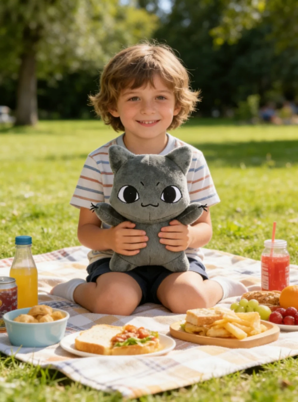 

Плюшевая кукла Q Black Cat 99 Nights In The Forest, 22 см, милая аниме-игрушка, подарок на день рождения и Рождество