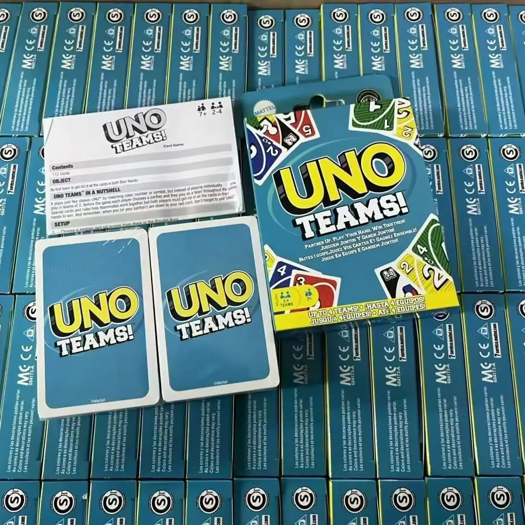 112pcs Uno TEAMS! Game Board Games UNO Cards Table Family Party Entertainment UNO Games Card Toys Children Birthday gift