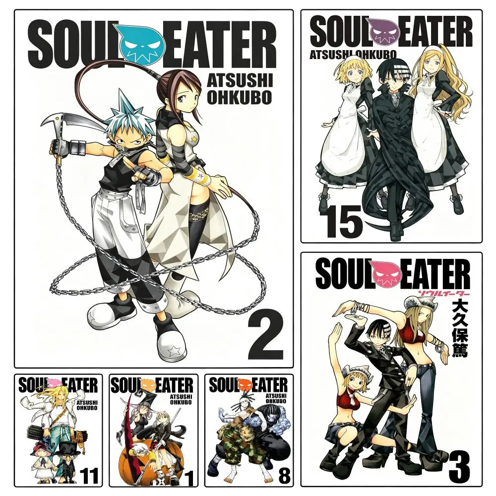 anime Soul Eater Poster Poster Waterproof HD Unframed Self‑Stick Decor Wall Art for Home Room Decoration Gift