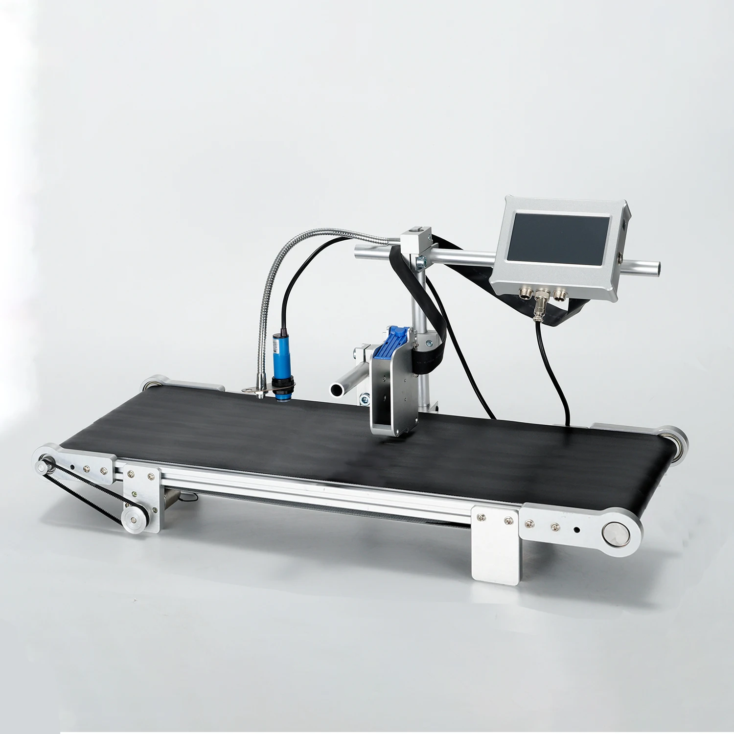 Phezer 2025 New 62*25.5cm MINI Conveyor Belt Date Code Printer Adjustable Speed Handheld Inkjet Printer PVC  Accessories Office