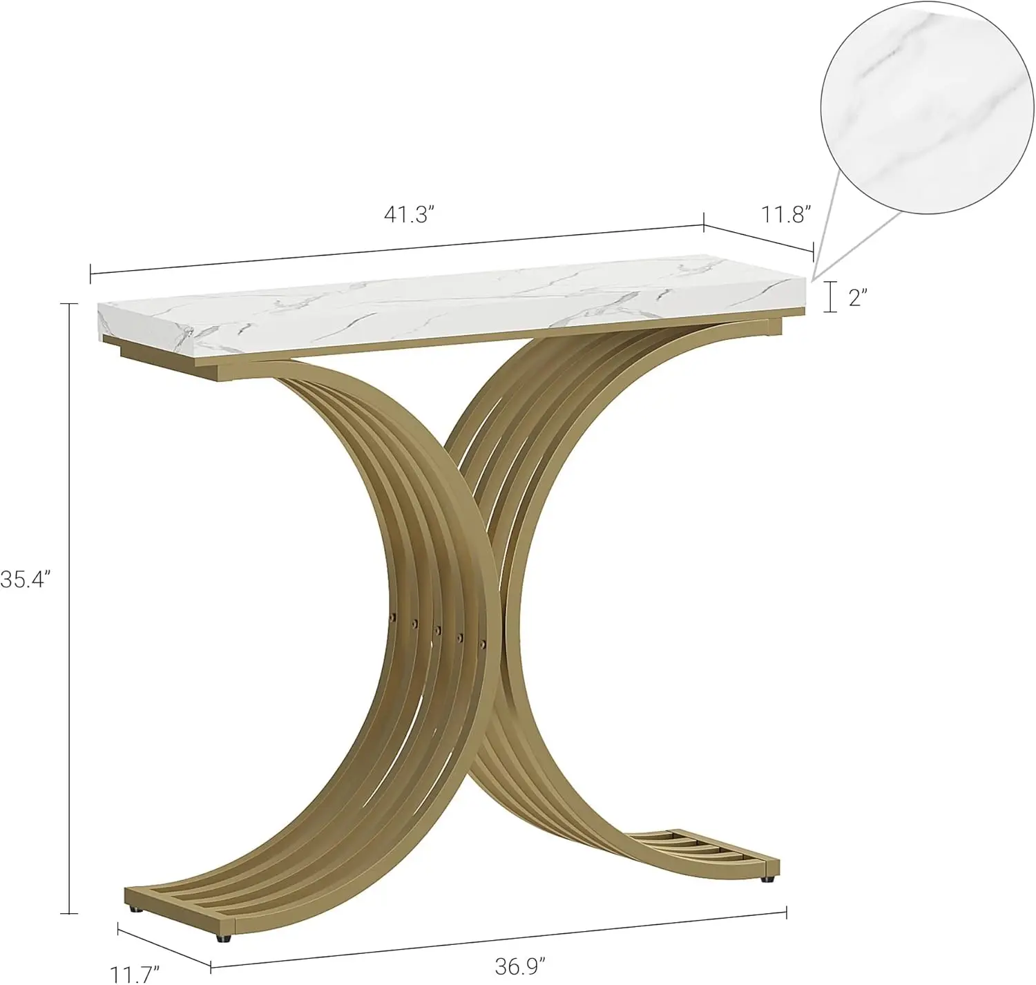 Mesa consola decorativa con Base de Metal geométrica, consola de TV, sofá moderno, Accent