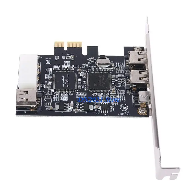 F3KE PCIe 3 Ports Firewire Cable Expansion Card PCI for Expr