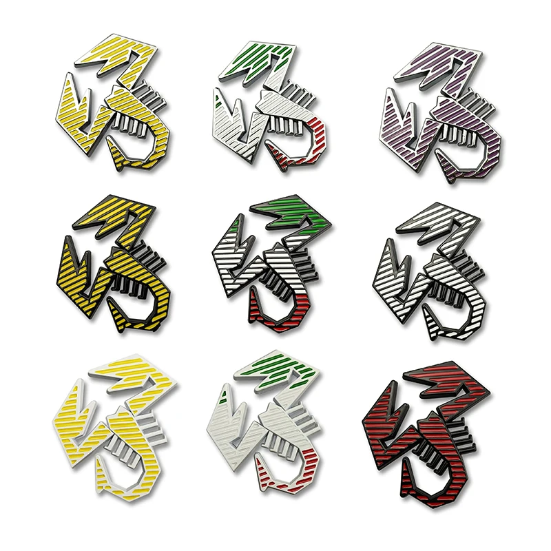 Car Front Grille Emblem Side Sticker Rear Trunk Decoration for Fiat Abarth 500 600 500c Aegea Doblo Panda Tipo Punto Stilo Bravo