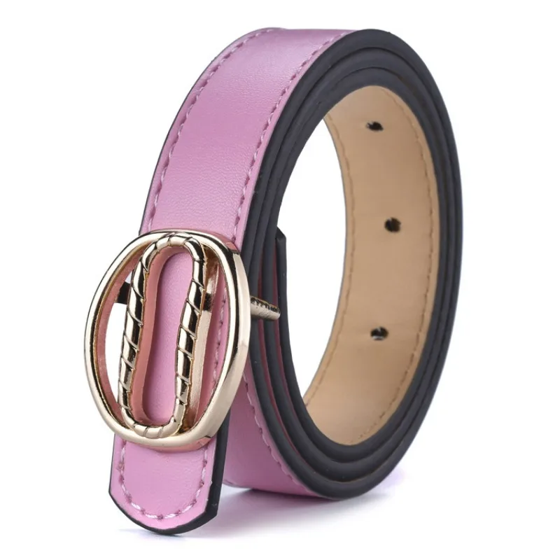 

Модные детские ремни унисекс, повседневные аксессуары для костюмов с пряжкой из сплава, универсальный тонкий ремень