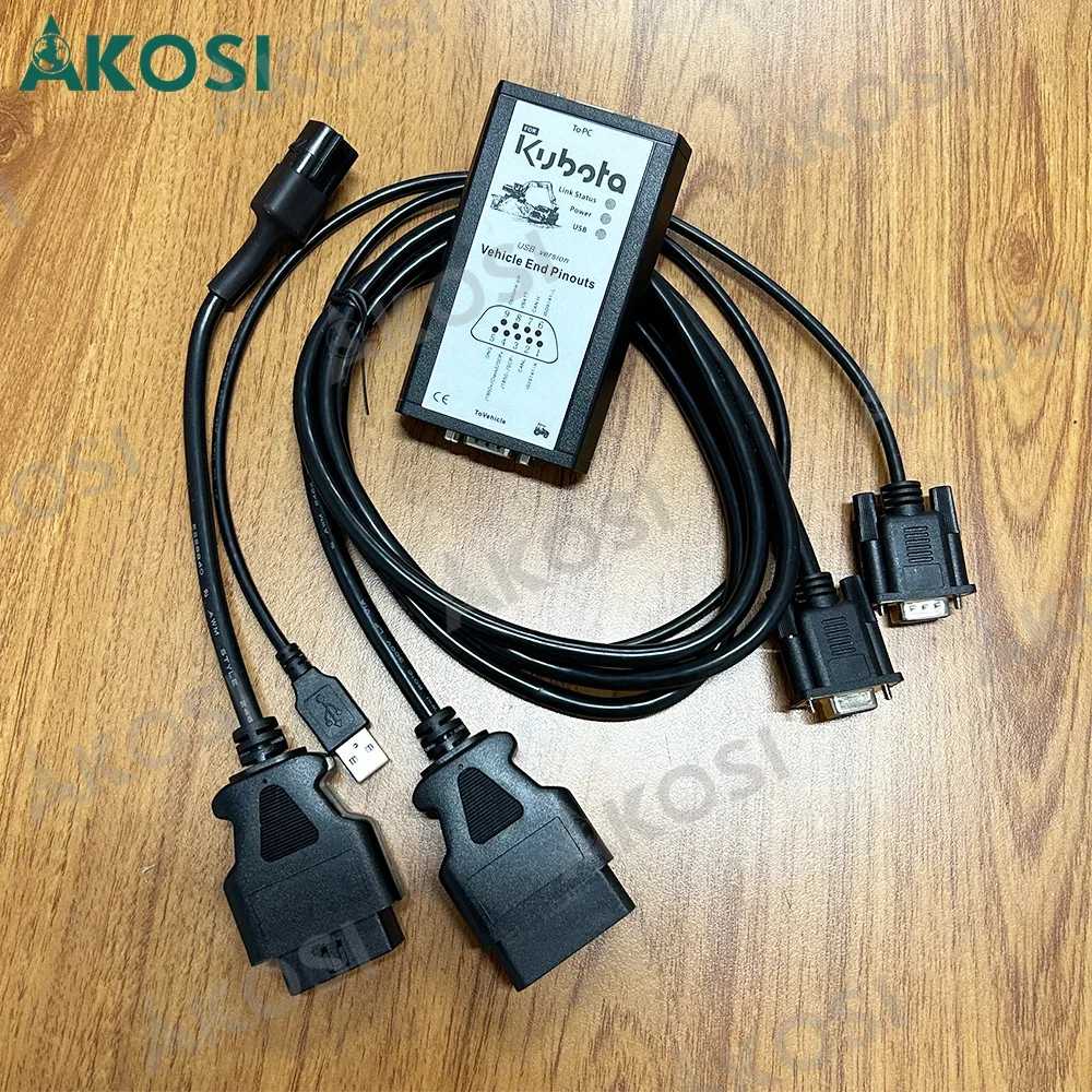 For Kubota Takeuchi Diagmaster Data Link Adapter with 4 PIN diagnostic Cable Construction agriculture diagnostic tool