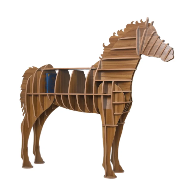 

Horse storage bookshelf animal modeling edge window props foyer decoration partition rack creative floor ornament