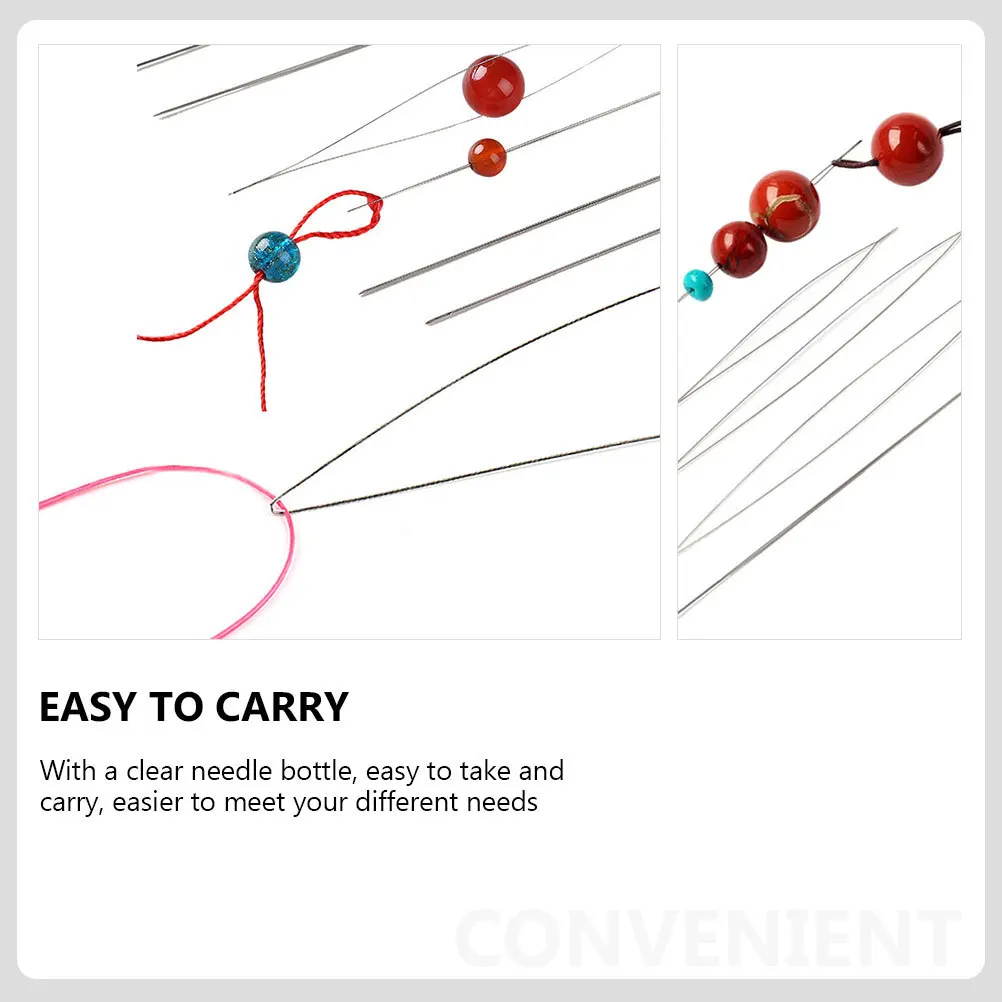 

1Set Manual Beading Needles Stainless Steel Durable Fine Thickness Long Needles for Threading Beads Sewing Craft Jewelry DIY