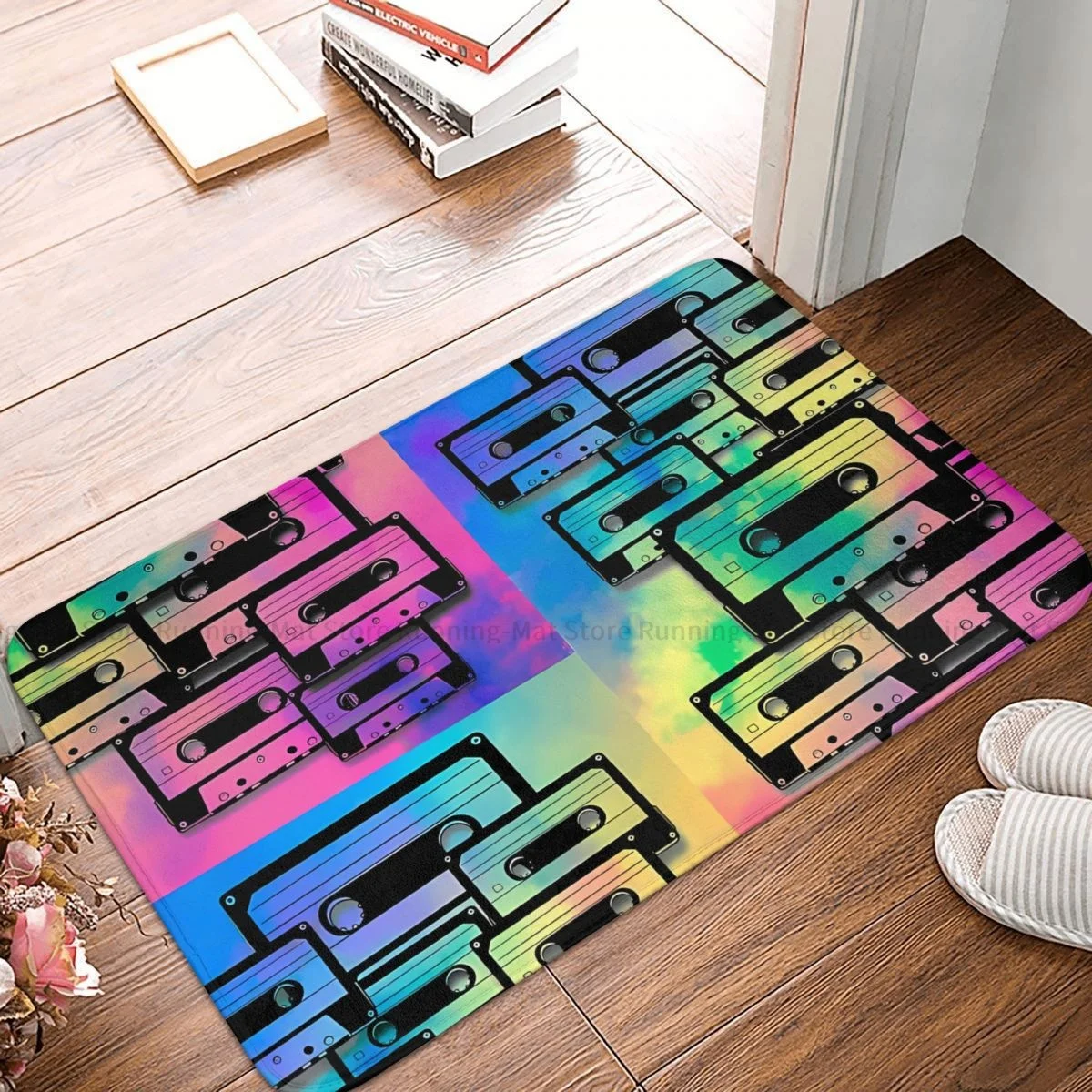 BACK TO THE 90S Bathroom Non-Slip Carpet Stereo Tapes Living Room Mat Entrance Door Doormat Floor Decoration Rug