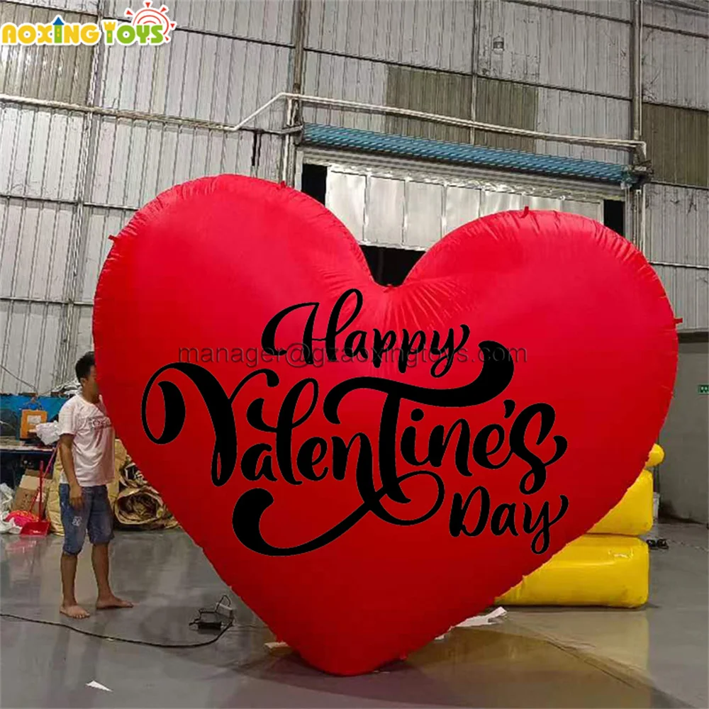 

2/3/4M Valentine's Day Advertising Decoration Red Giant Inflatable Love Heart Model With LED Light For Stage Party