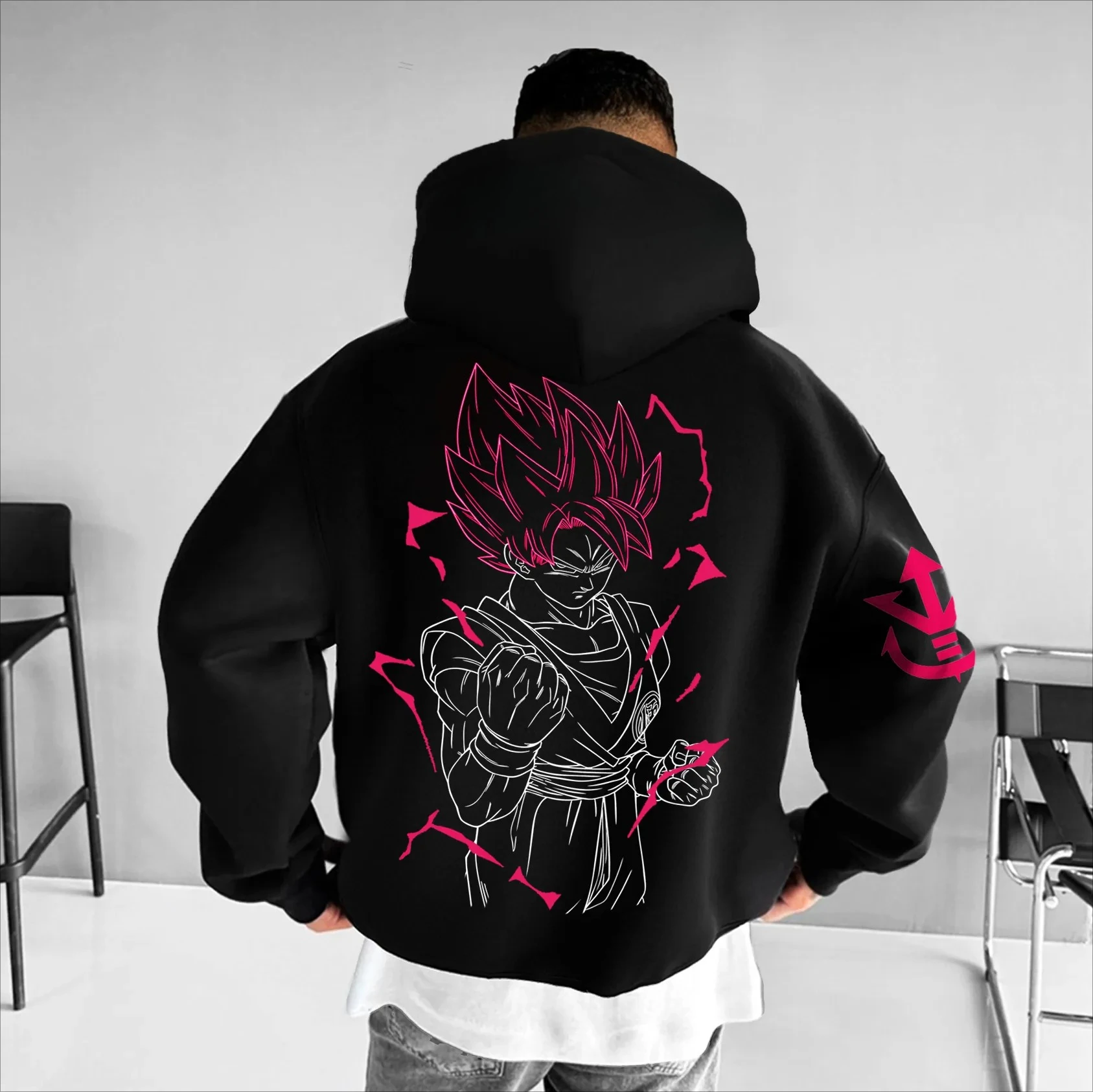 

Dragon Ball GOKU Anime Peripheral Printed Hoodie Autumn and Winter Korean Edition Fashion Loose Men's and Women's Cotton Sweater