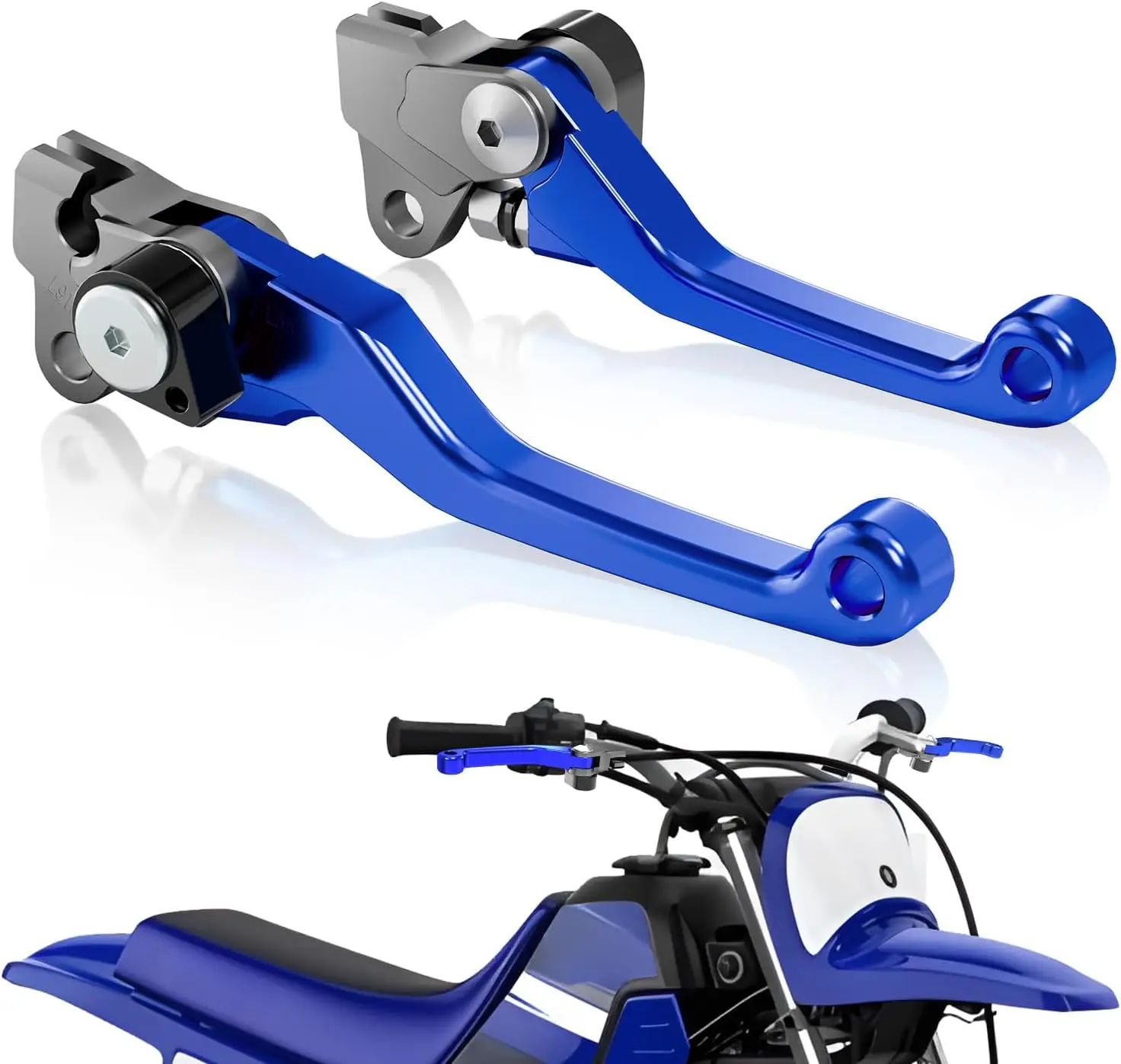 

Foldable CNC Clutch Brake Levers for PW50 2015-2025 Dirt Bike, Blue