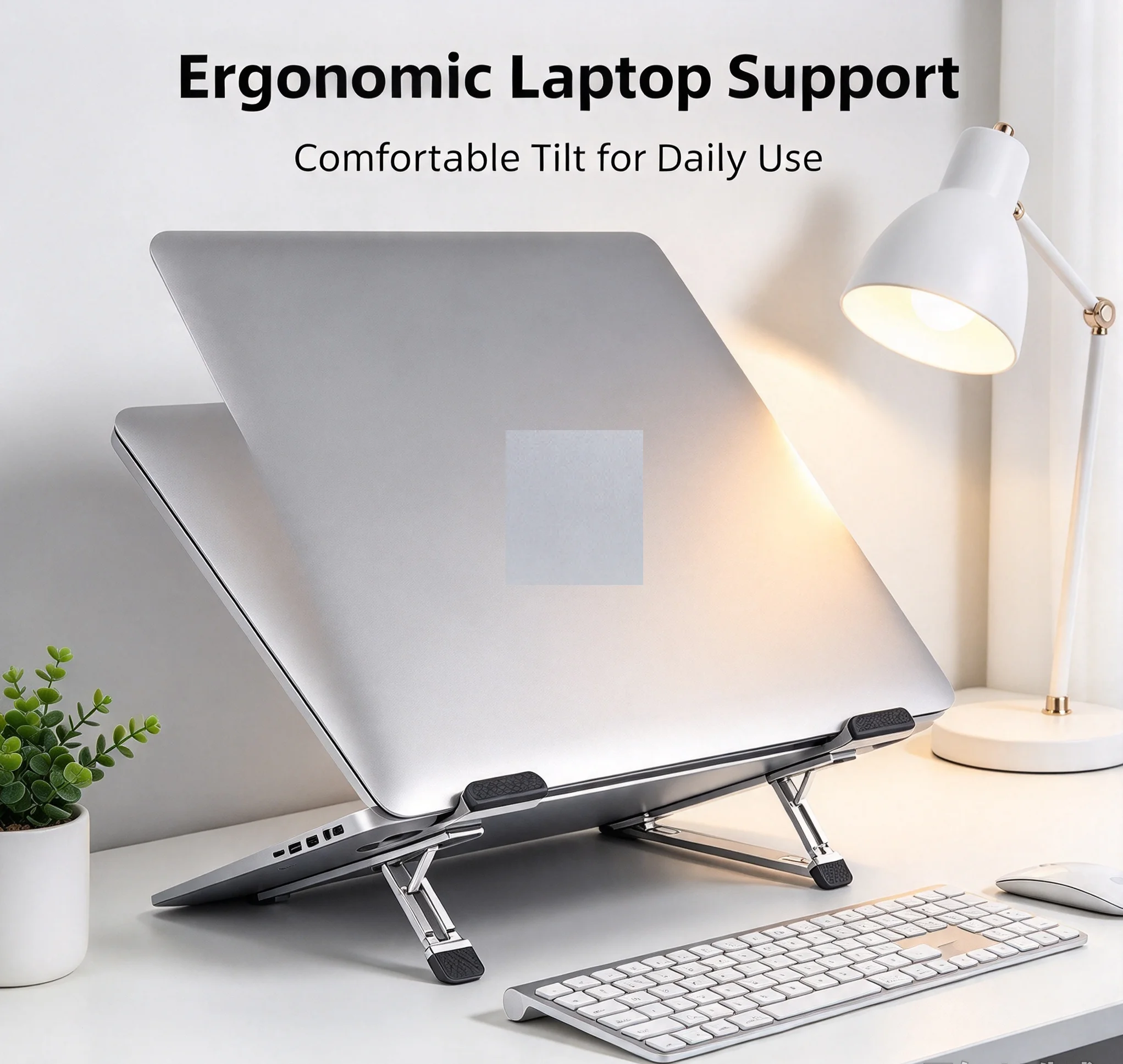 HTMCK Laptop Holder for Macbook Air Pro Pad Phone 2Pcs 1pc Riser Feet Nonslip Desktop Kickstand Foldable Notebook Keyboard Stand