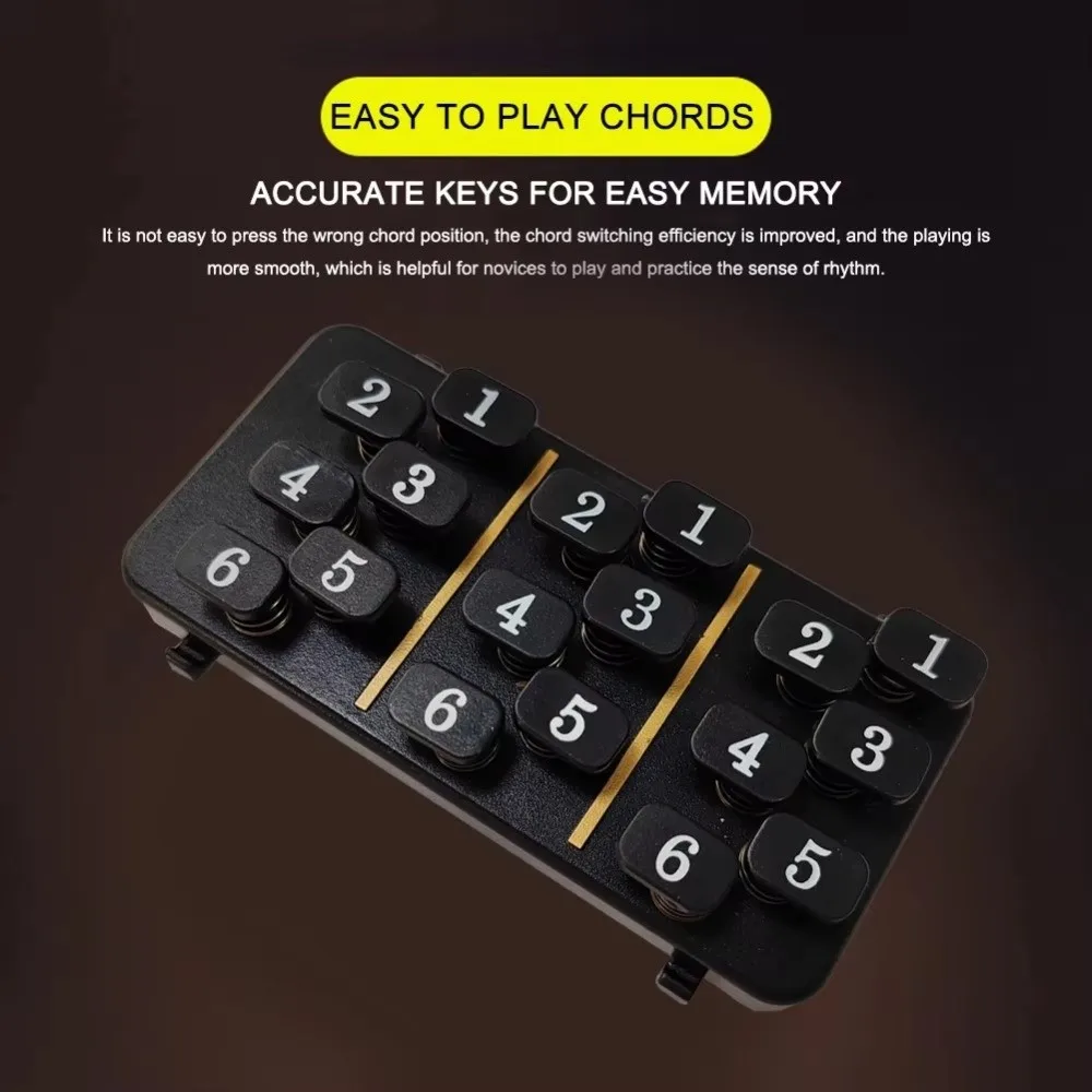 18 Buttons Guitar Chord Trainer One Click Hand Posture Guitar Chord Assisted Learning Tool Chord Conversion Easy Press