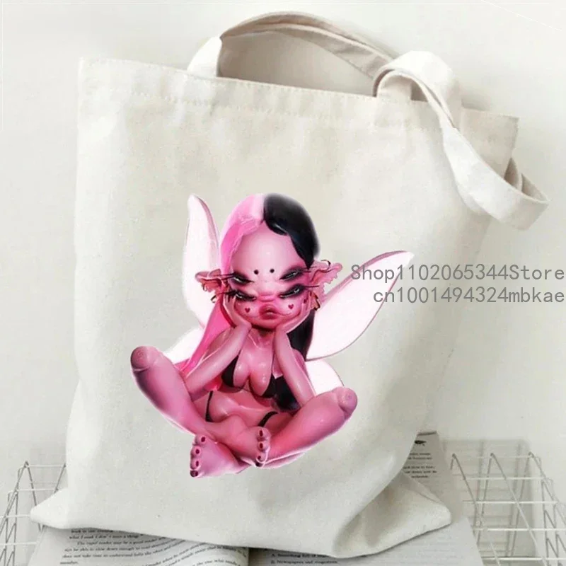 Melanie Martinez Canvas Tote Bag Women Man Music Album Shoulder Bag Student Melanie Martinez Portals Tour Teen Handbag Side Bag