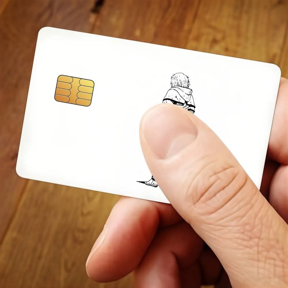 Anime Vinland Saga Credit Card Public Transportation Cards Sticker Waterproof Card Face Decoration 4PCS