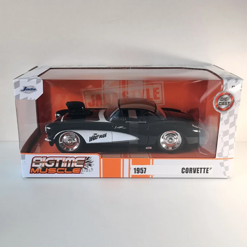 جادا 1:24 مقياس سبيكة 1957 كورفيت باتجيرل لعبة صغيرة سيارة كلاسيكية محاكاة دييكاست نموذج تذكارية عرض مجموعة الهدايا