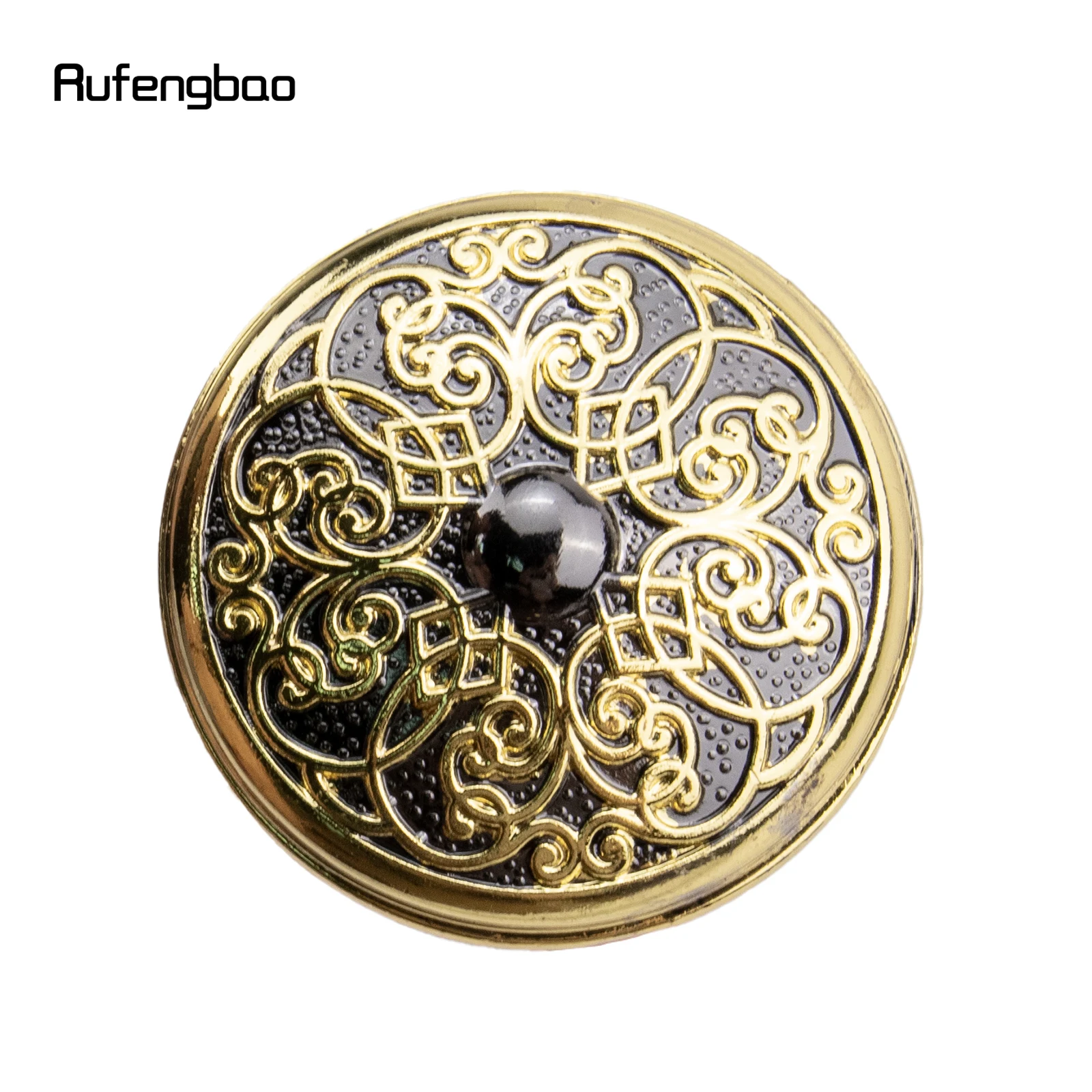 Golden Black Luxury Flower Round Handle Fashion Walking Stick for Party Decorative Walking Cane Elegant Knob Crosier Knob 93cm