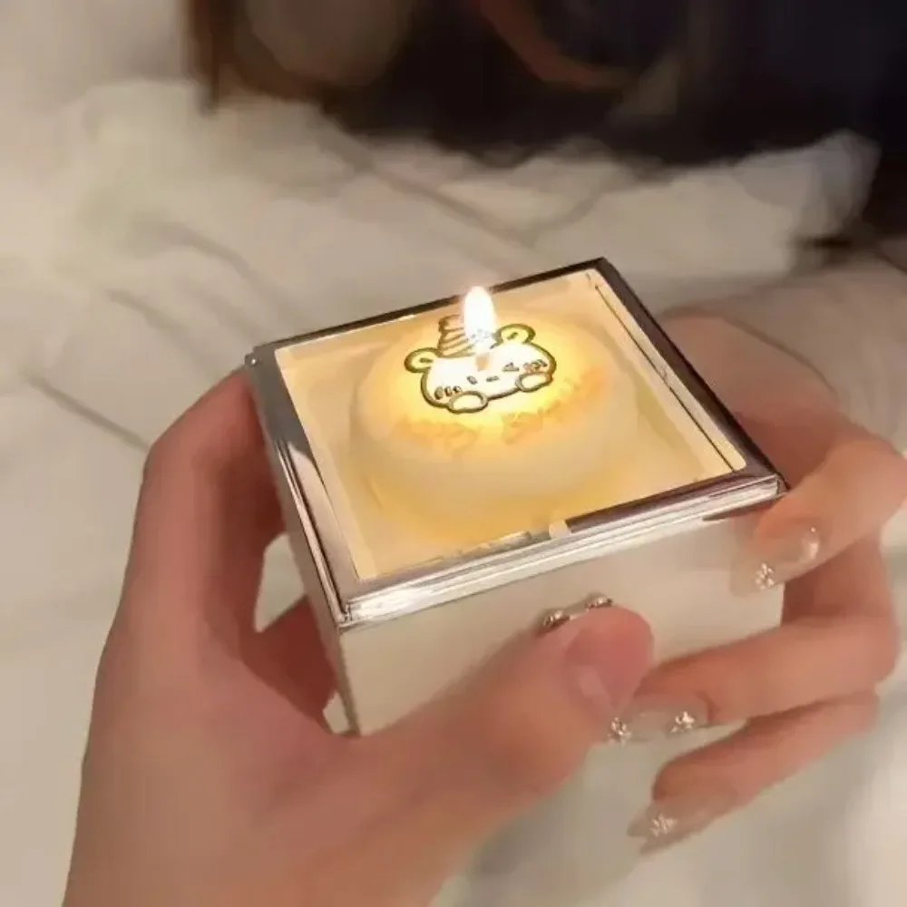 

Valentine Bear Flip Ring Box Storage Box Ring Display Mini Cake Gift Boxes Jewelry Girlfriend Gift Birthday Gift Packaging Box