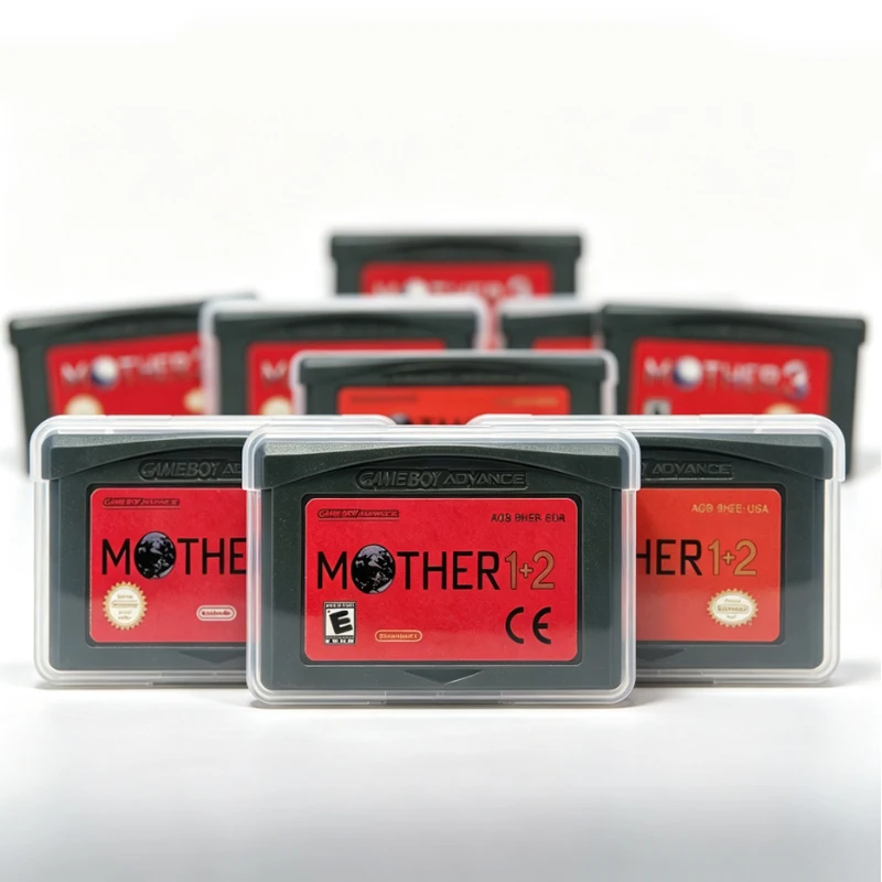 2026 4 Styles Mother English EUR GBA Series Game Cartridge 32-Bit Video Game Console Card Mother 1 2 3 Gray Shell for GBA NDS
