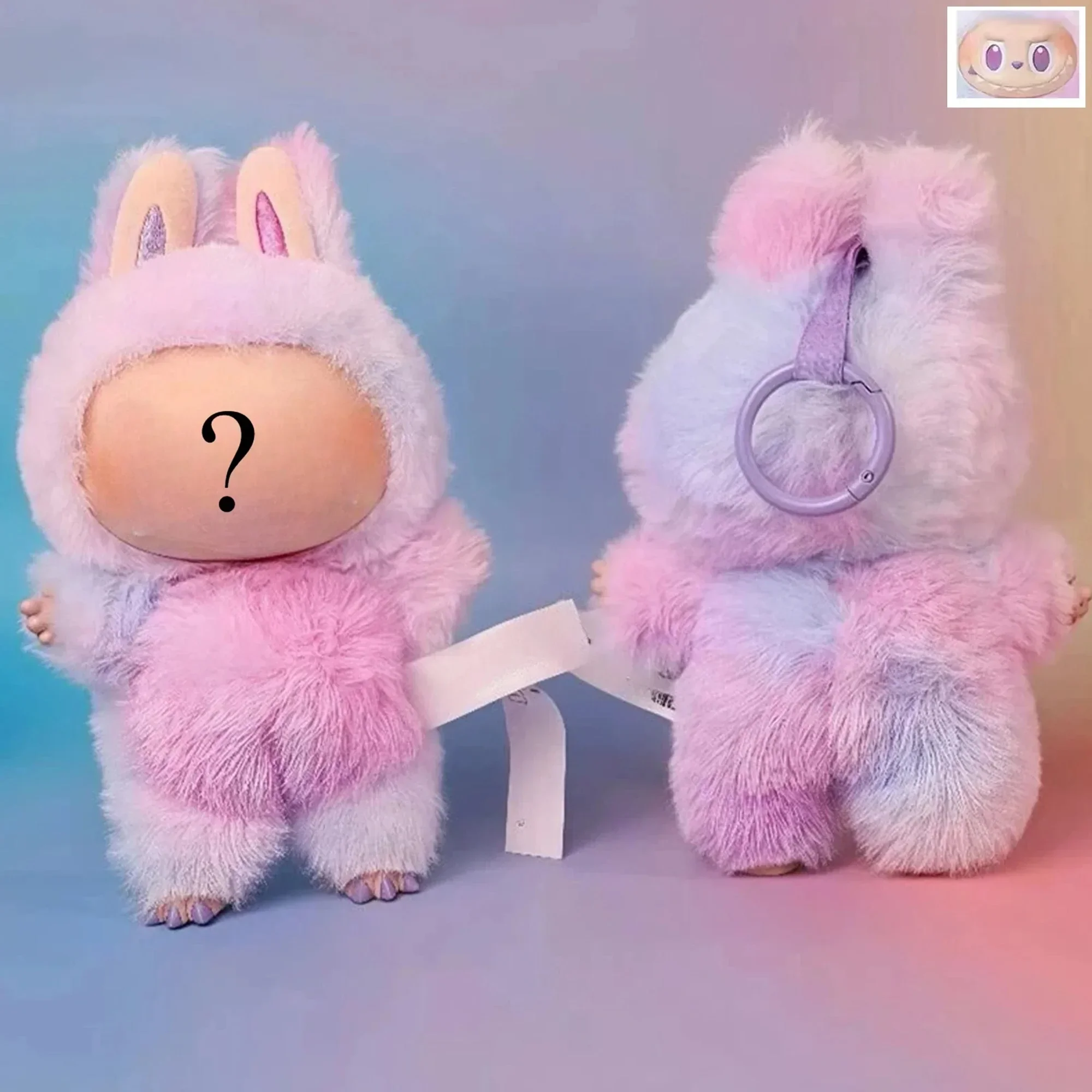 MINISO Hots The Monsters Doll para la bu bu caja ciega llavero mochila colgante caja ciega juego de moda llavero colgante pequeño Gif