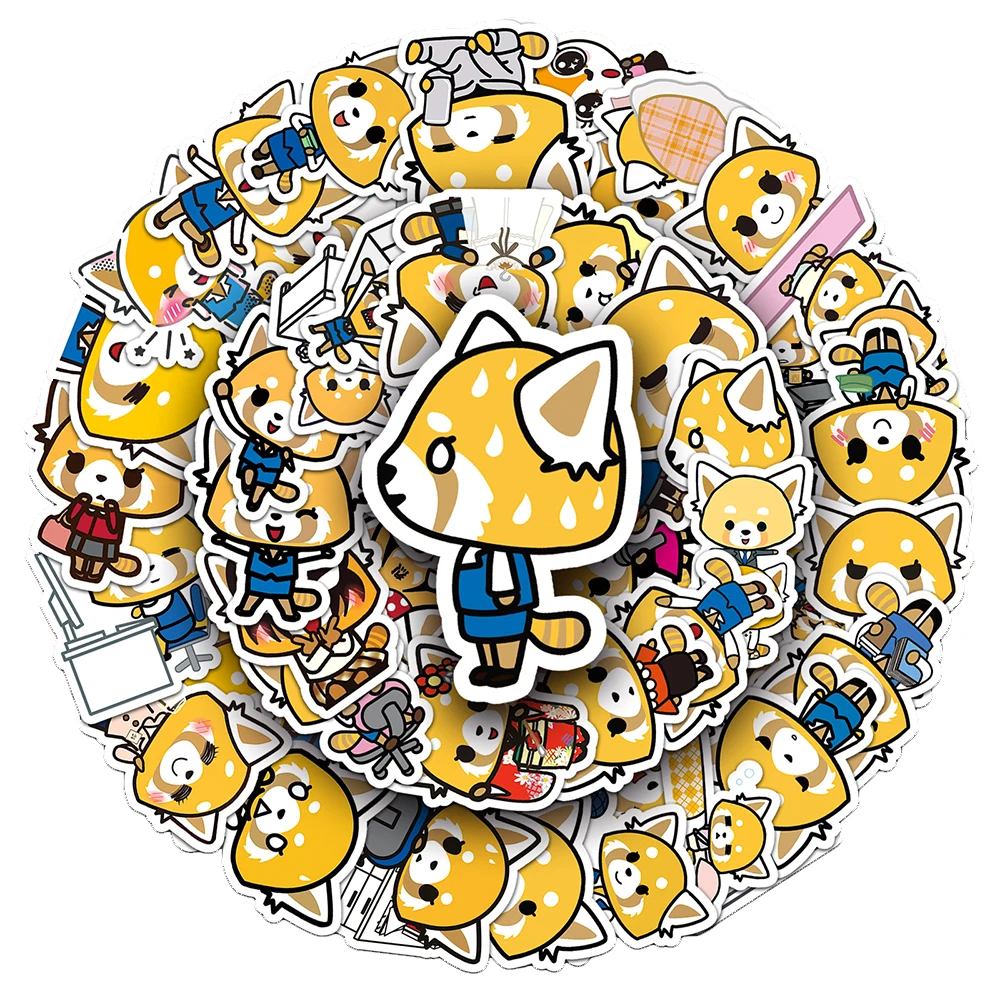 10/30/50pcs Kawaii Sanrio Anime Cartoon Aggretsuko Graffiti Stickers Decals Laptop Phone Scrapbook Decoration Sticker Kids Toys