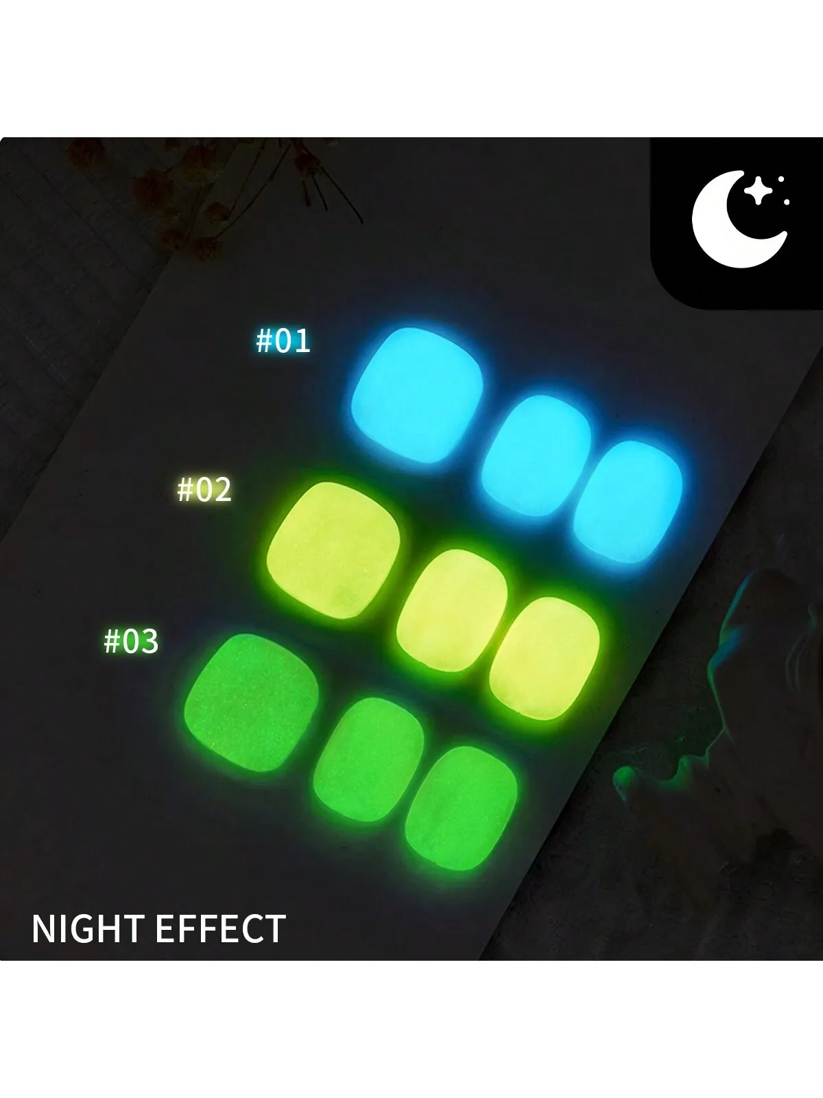 3 قطع 15 مل طلاء أظافر جل متوهج في الظلام - معطف علوي مضيء لصالونات التجميل المنزلية والأظافر DIY - يدوم طويلاً ومتين #2