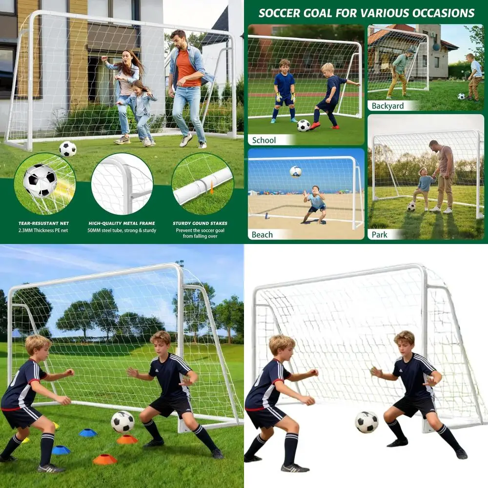 

Универсальные футбольные ворота - регулируемые размеры для детей и взрослых, подходят для игры в помещении и на улице