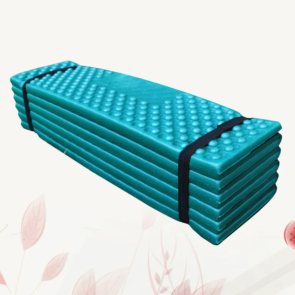 Foldable Picnic Mat Xpe Egg Tray Design Dark Green Black Lightweight Camping Beach Mat Moisture Proof Honeycomb Pattern Outdoor