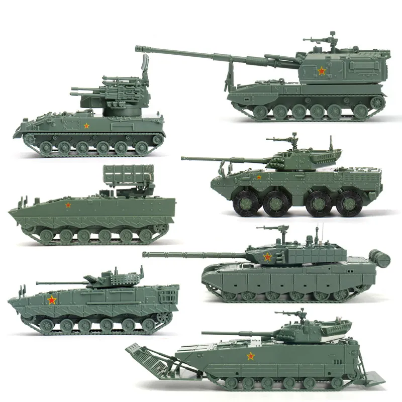 4D 1/72 PLZ-05 Self-Propelled Howitzer HJ-10 ANTI-Tank Missile Assembly Puzzle Model Military Toy