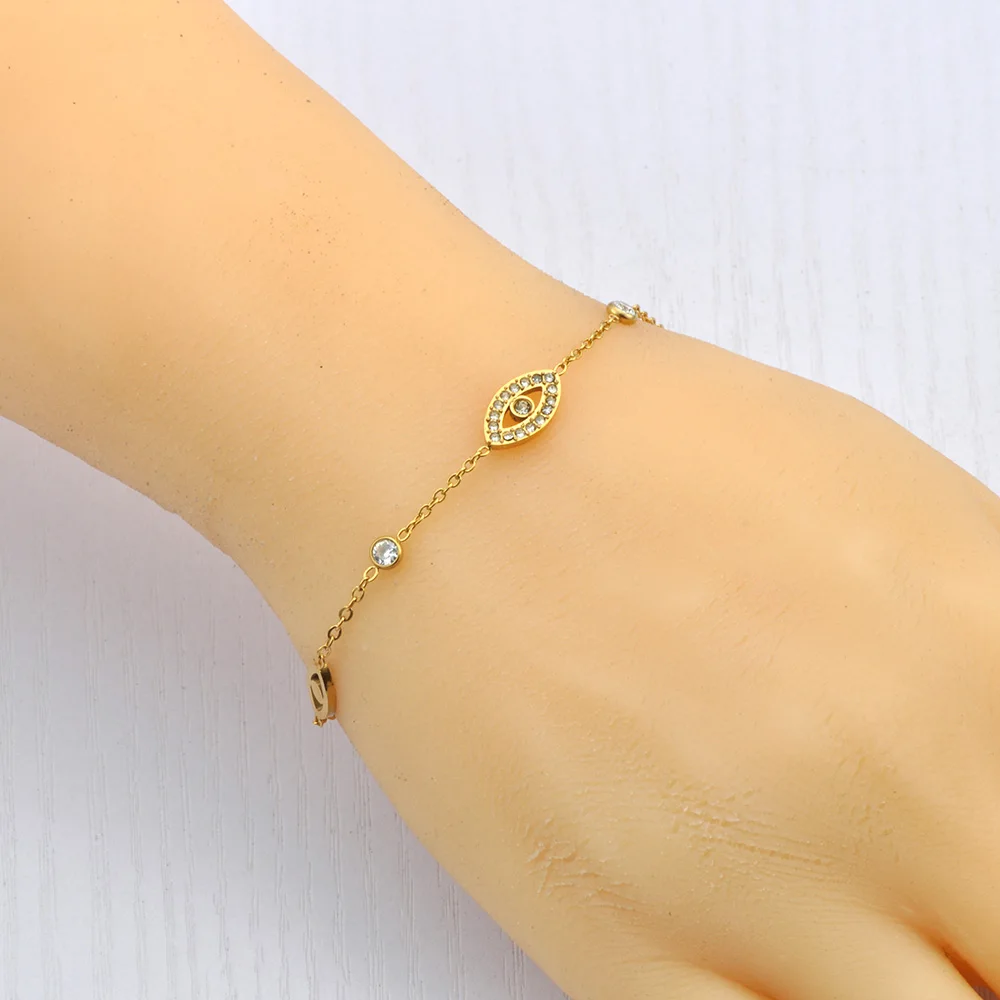 JeeMango Runde CZ-Anhänger-Halskette, Armband für Damen, weißer Zirkonia, Edelstahl, schlichter Luxus-Hochzeitsschmuck B26031 – Detail 22