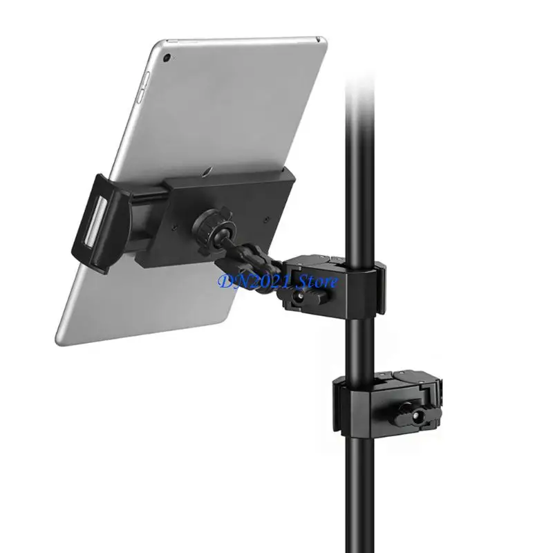 F3KE Ball Joint Screen Holder for Camera Stand and Work Post, 13 to 47 mm Tube Clamp Mount for Phone and Pad Viewing