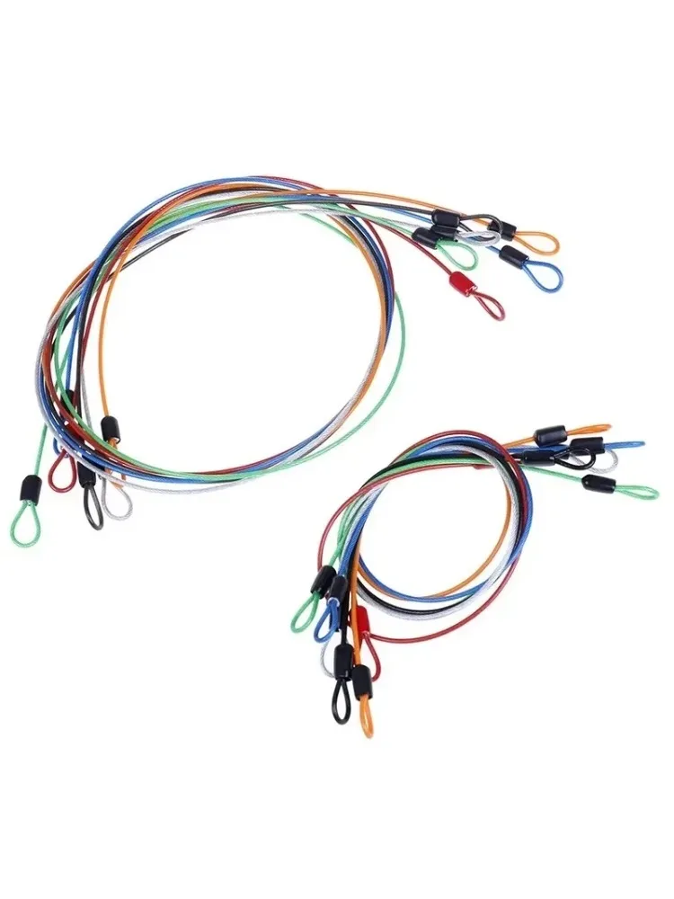 AliExpress 0.5M Anti-Theft Steel Cable Bike Lock - Heavy-Duty PVC Coated Wire Rope for MTB/Road Bike, Portable Lightweight Cycling Security