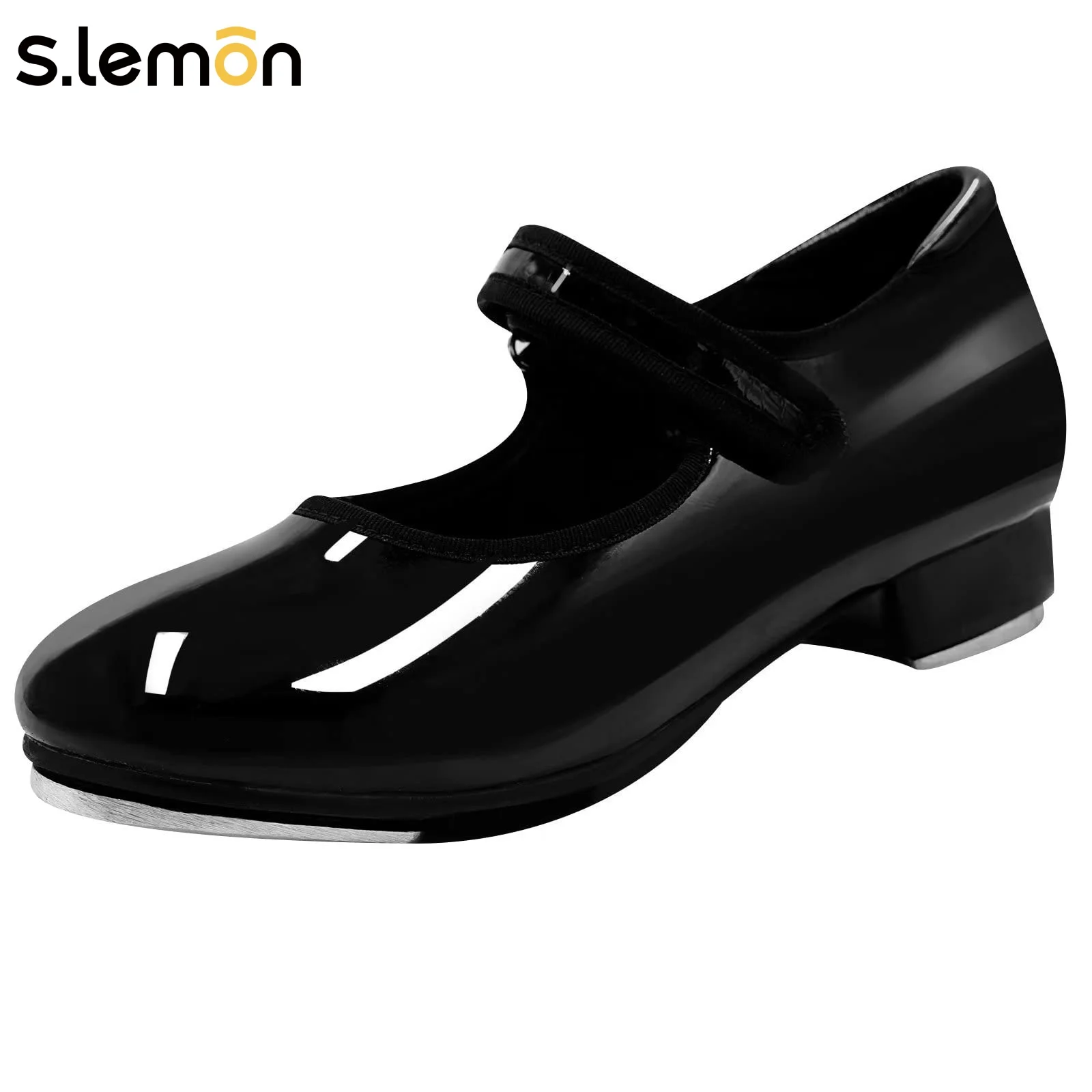 

Quilted shoes, black, 2.5 cm heel height, laces, quilted shoes for children, adults