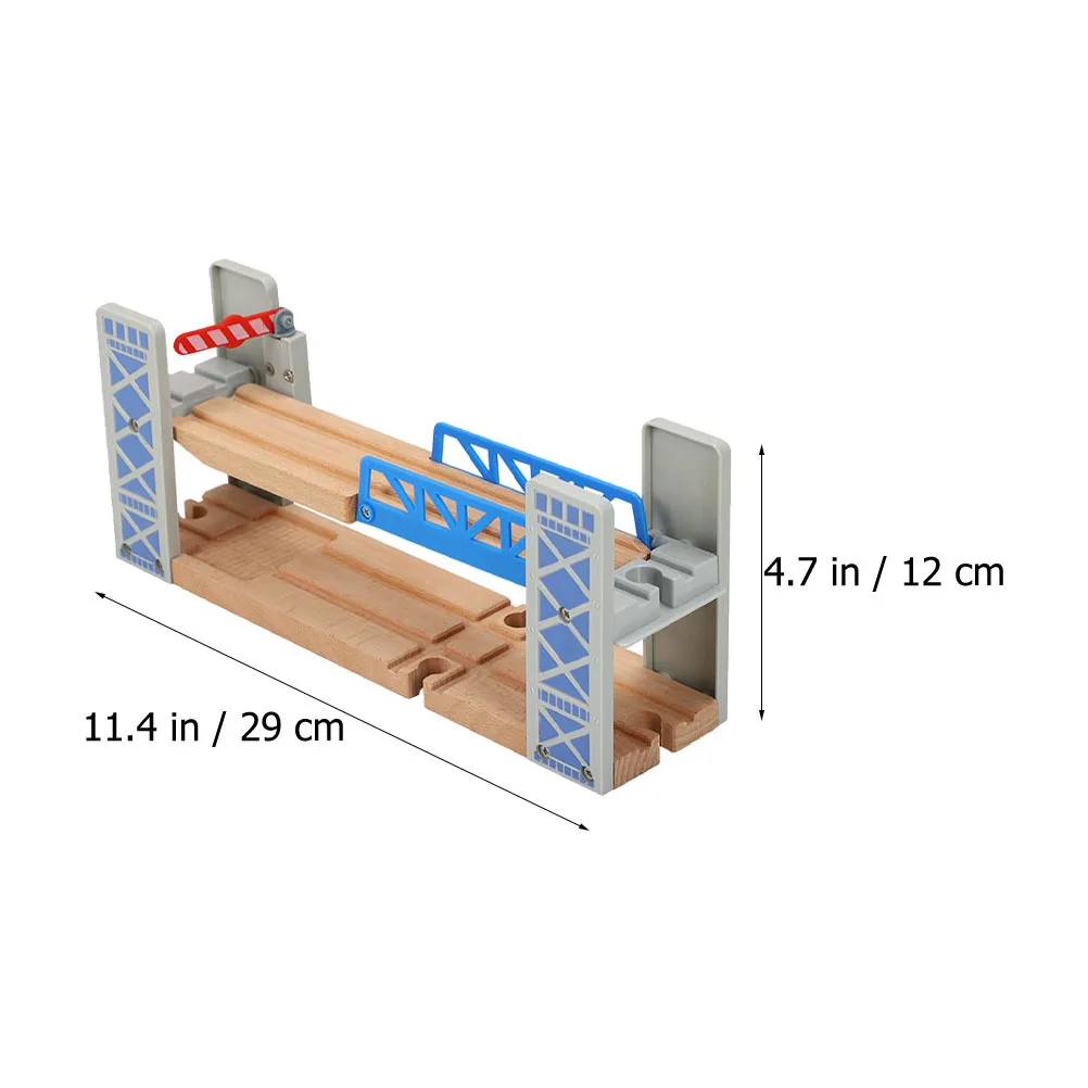 1Set Wooden Train Tracks Bridge Creative DIY Railroad Track Compatible Educational Gift Train Track Bridge