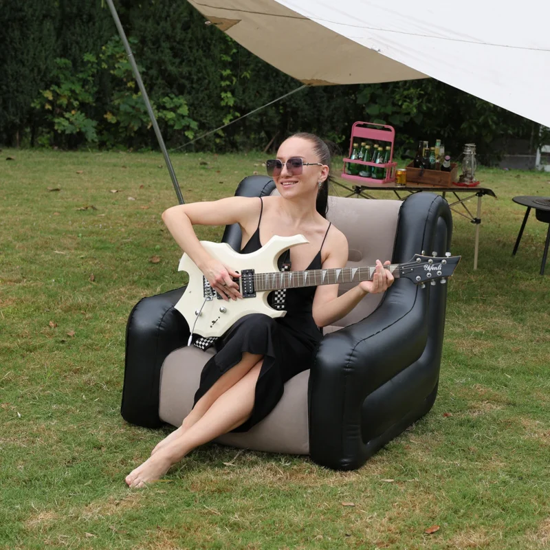 Air Mattress Inflatable Sofa Double Inflatable Chair For Flodable Blow Up Couch Lounger Portable AirSofa Indoor Tent Camping image 6